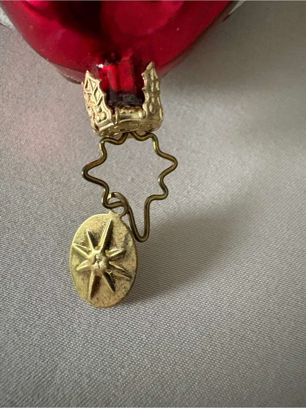 Christopher Radco Santa/Reindeer Double Sided Glass Ornament 2002